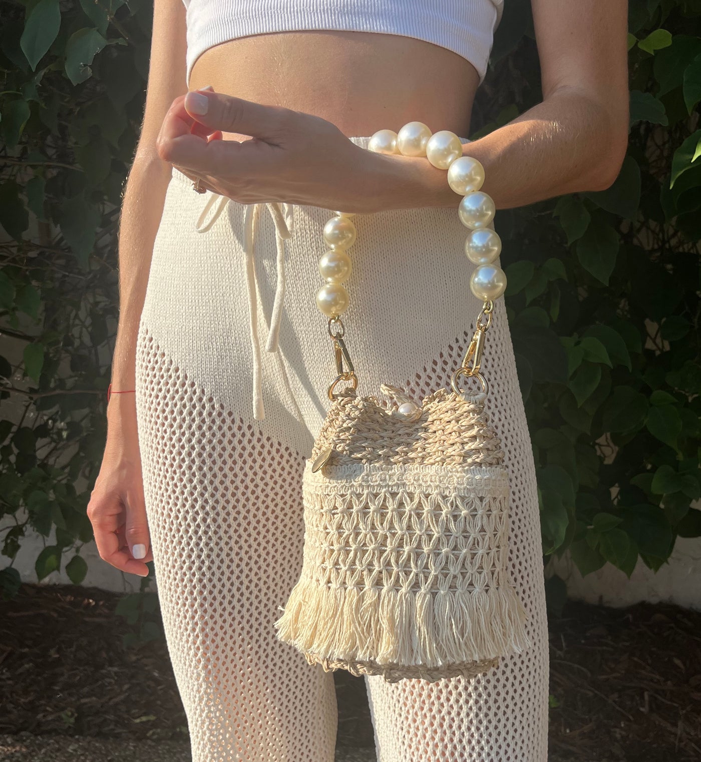 Macrame Bucket Clutch